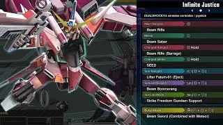 Infinite Justice Gundam - Gundam Extreme Versus Maxi Boost ON Combo Guide