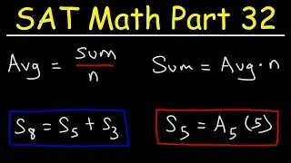 Averages - SAT Math Part 32