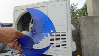 Ac outdoor unit vibrate problem solved ||ac outdoor unit fan bald broken||