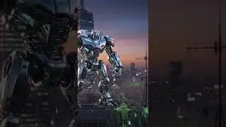 Robot vs Dragon in Brooklyn #robot #scifi #shorts #fight #dragon #cartoon #funny