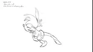 Practice animation principle for Anticipation and Followthrough & overlapping actions.