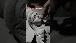 Marble ( SHANI FACE) Marble Sculpture  | Hammer & Chisel working | #TrendingReels #ViralVideo #Shani