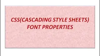 HTML5 AND CSS3 :Tutorial 14(External Styling)