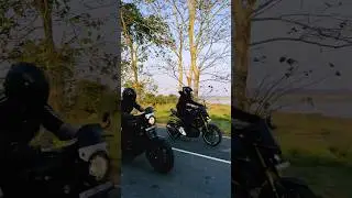 Fully loaded MT-15 X JAWA-42 X HUNTER 350 FLY BY X drag race! #mt15 #jawa42 #hunter #yamaha #flyby