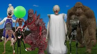 Siren Head, Ice Cream Men, Cartoon Dog VS New SCP Trevor Henderson Mini Croco !