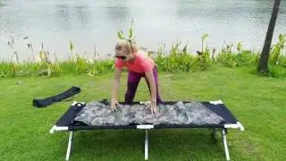 Portable Folding Camping Cot Military Grade Aluminum Frame Perfect for Base Camp