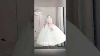 White frock I first communion dress I communion dress for girls  I flower girl dress I  party dress
