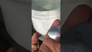 haciendo plomadas con cuchara