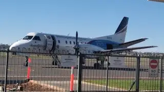 Albury Airport landing Rex SAAB 340 #Swiss001landings. Butter or hard let me know down below ✈✈🧈🧈🛩🇦🇺