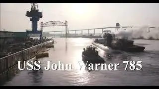 USS John Warner (SSN 785) Docking Timelapse