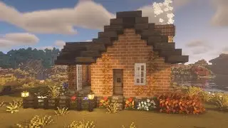 How to build an Autumn brick house in Minecraft | Mizuno's 16 Craft | Part 1