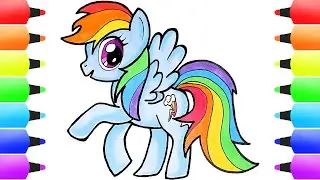 How to Draw RAINBOW DASH - My Little Pony Coloring Pages for Kids