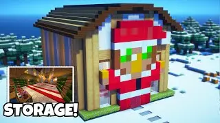 Minecraft: Christmas Warehouse - Storage Build! (Follow-along) 🏡10