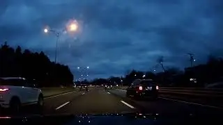 Evening drive along I-90 West (Mass Turnpike) and I-95 South in Massachusetts
