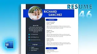 Professional CV format  in Ms Word, #msword #resume #cv #job