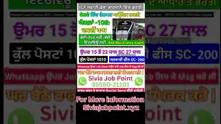 Punjab police bharti 2025 | new vacancy 2025 | govt job vacancy 2025 | sivia job point