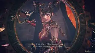 Bayonetta 3 - Chapter 4: Charger of Crimson Rim Internal Demon Wartrain Gouon Introduction Cutscene