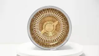 LA Wire Wheels Reverse 100 Spoke Straight Lace American Gold Plating Center with Chrome Lip #WW117