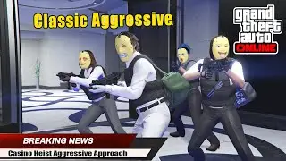 Casino Heist Aggressive 4 Players. Stealing Cash. GTA Online