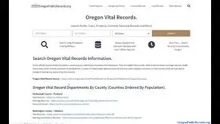 Oregon Vital Records Search (Marriage, Divorce, Birth, Death, Genealogy Lookup Online).