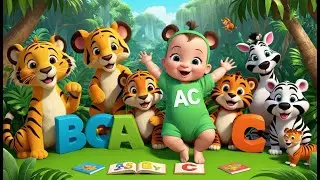 🦁 ABC Jungle Animal Song 🌳🎶 | Fun Learning & Nursery Rhyme for Toddlers