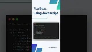 FizzBuzz using Javascript #javascript #code #codeindoor #js #programming #reactjs