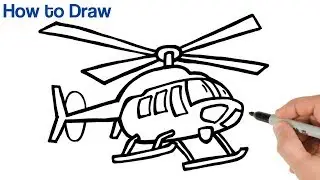 How to Draw a Helicopter | Easy drawing tutorial for beginners