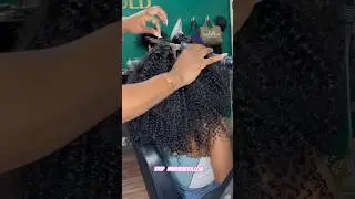 SEWIN WEAVE W/ LEAVEOUT #curlyhairstyles #blackhair #barbievibes #hairstyling #blackwoman #haircare