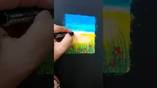 Easy oil pastel drawing for beginners #art #youtubeshorts #shorts #drawing #moonlight