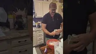 #HappyWednesdayYall #daddyscooking #homemadecorndogs #step1 #tastesogood #foodie #imarriedachef 