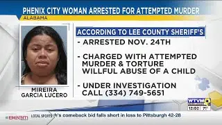 Phenix City woman arrested for attempted murder, child abuse charges