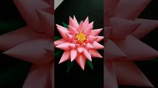 (Series-5)✨How to make beautiful lotus paper craft...💮 #ThailasPaintbox #cutecraftideas #flowercraft