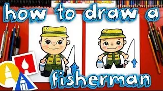 How To Draw A Fisherman For Father's Day