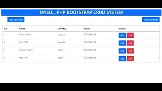 PHP , MYSQL OOP CRUD SYSTEM  | OOP CRUD