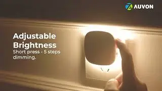 AUVON Plug-in LED Backlit Night Light with 1-50 lm Adjustable Brightness  | Motion Sensor