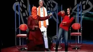 Swami Om and Rakhi Sawant FUNNY NAAGIN DANCE ON THE SET OF NEWS NATION