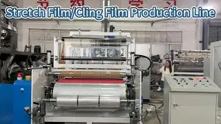 PE Food Cling Film/Stretch Film Manufacturing Process,Double Screw Extrusion Machine,Plastic film