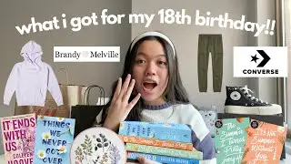 what I got for my 18th birthday |shop at Georgetown|brandy melville, converse, books| gift haul+vlog
