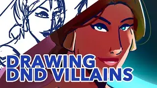 Art Timelapse - Drawing DND Villains (Music Only, No Commentary)