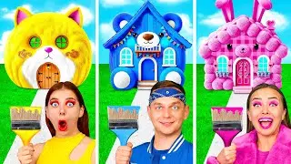 Case di un Solo Colore Sfida | Sfida Folle da Fun Fun Challenge