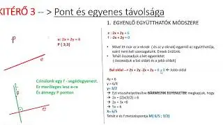 Pont és egyenes távolsága