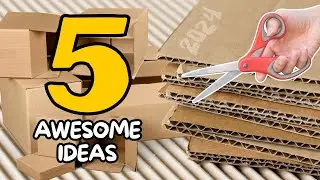 Transforming Cardboard! ♻️ 5 Reuse Ideas Waste Material for Storage Organizer | DIY Home Decor