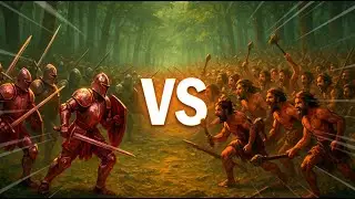 🏹 50 Brave Knights vs 250 Wild Humans! 🔥 Who Will Survive?