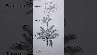 how to draw banana tree 🌴 in realistic #viral #art #banana