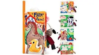 🐮 JoyCat Farm Baby Cloth Book | Touch & Feel Sensory Tummy Time Toy for Babies 0-12 Months