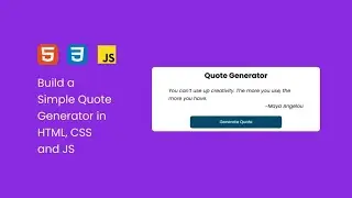 Create a Quote Generator Using HTML, CSS and JavaScript | Web Development Tutorial | DevDoodles