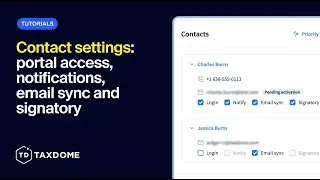 Contact Settings: Portal Access, Notifications, Email Sync, and Signatory