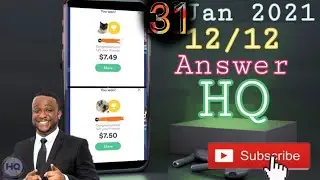 HQ Trivia - Sunday, January 31 , 2021 , HQ Trivia Game | Prize - 5000$ | Won 1.94$