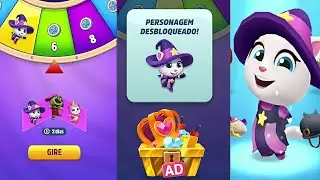 Talking Tom Gold Run TIMES SPIN WIN A FREE CHARACTER UNLOCKED WITCH ANGELA vs Roy Raccoon Gameplay