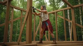 Building a house in the forest (ASMR) &ndash; Off Grid Cabin built in the Amazon rainforest